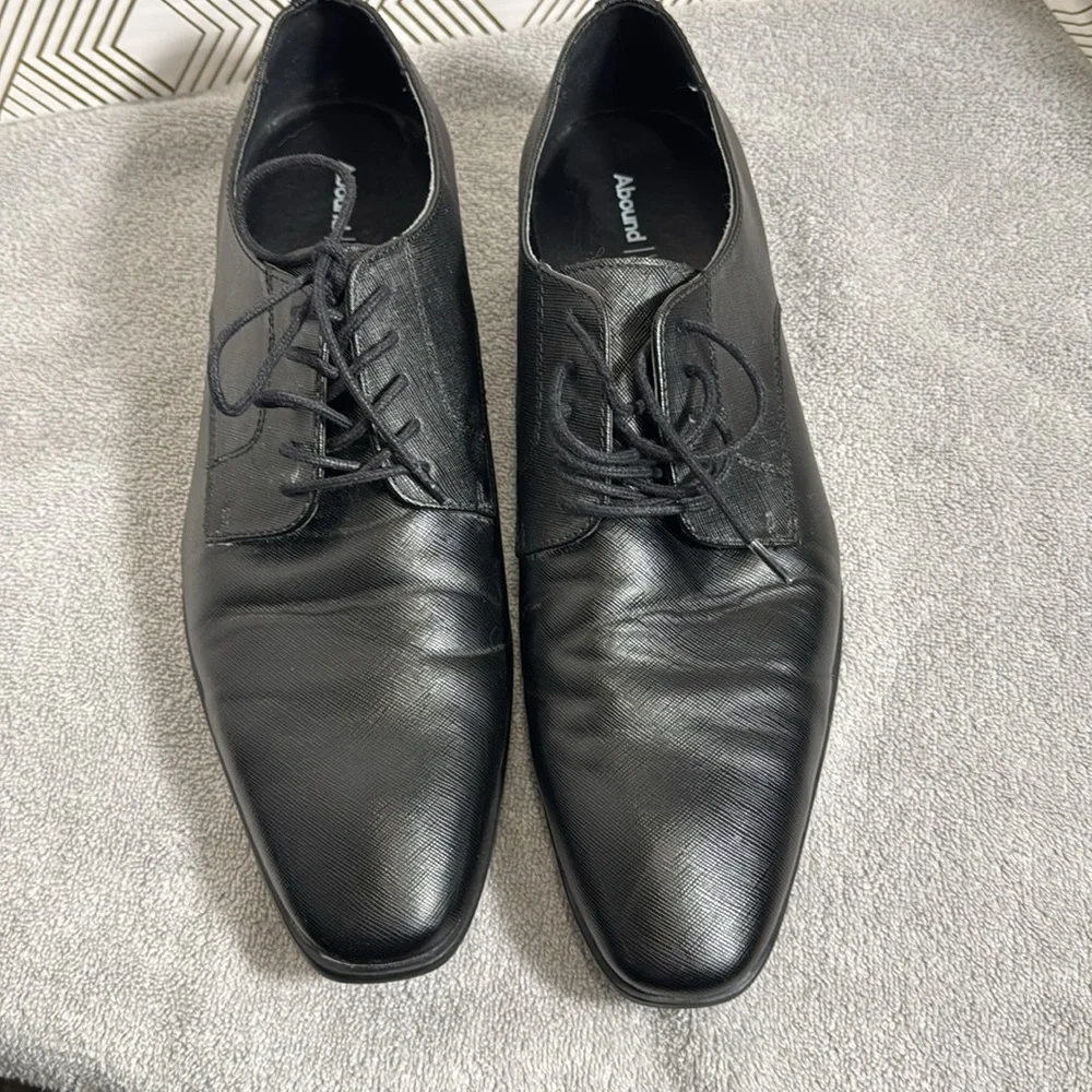 Abound Black Leather Oxfords men’s size 11.5 dress shoes special‎ occasion